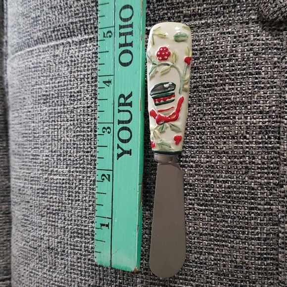 Pfaltzgraff Holiday Dip Dish Nd Knife - Picture 9 of 9